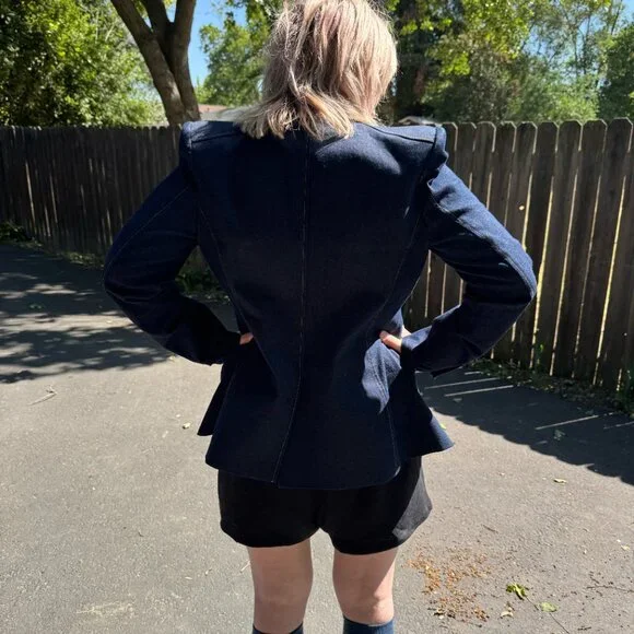 Veronica Beard Anoki Dickey Denim Blazer - Picture 2 of 5